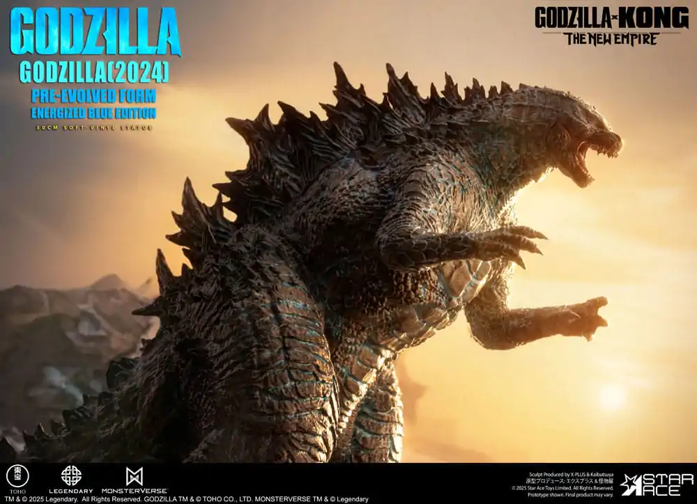 Godzilla vs. Kong: The New Empire Soft Vinyl Godzilla (2024) Evolved Blue Edition szobor figura 28 cm  termékfotó