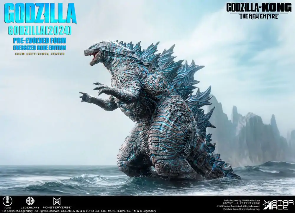 Godzilla vs. Kong: The New Empire Soft Vinyl Godzilla (2024) Evolved Blue Edition szobor figura 28 cm  termékfotó