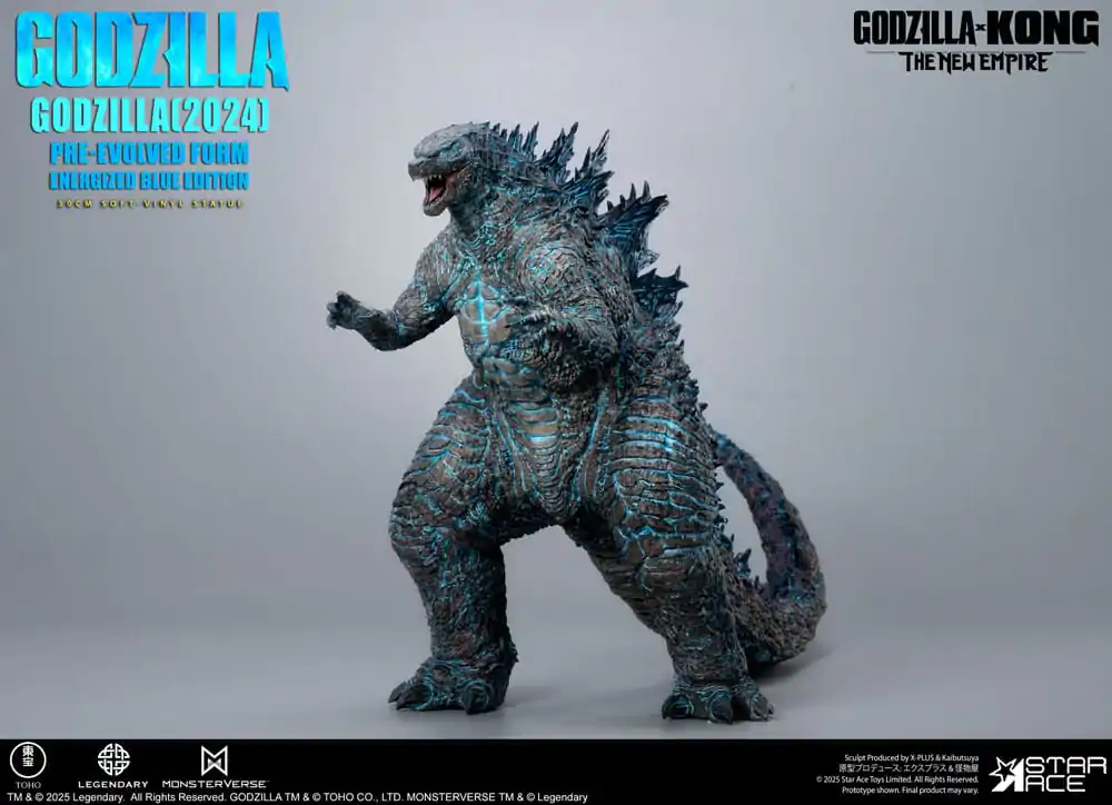 Godzilla vs. Kong: The New Empire Soft Vinyl Godzilla (2024) Evolved Blue Edition szobor figura 28 cm  termékfotó