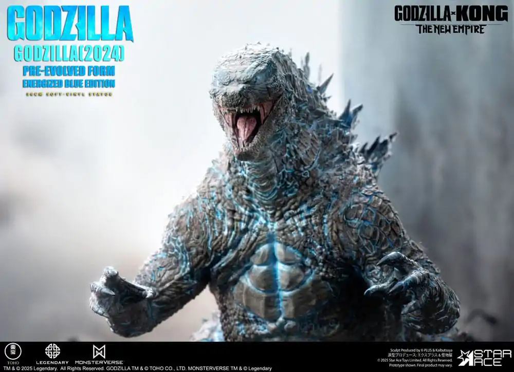 Godzilla vs. Kong: The New Empire Soft Vinyl Godzilla (2024) Evolved Blue Edition szobor figura 28 cm  termékfotó