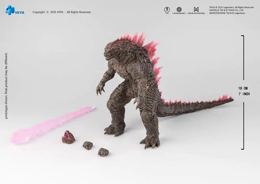Godzilla x Kong The New Empire Exquisite Basic Heat Ray Godzilla Evolved Ver. akciófigura 18 cm termékfotó