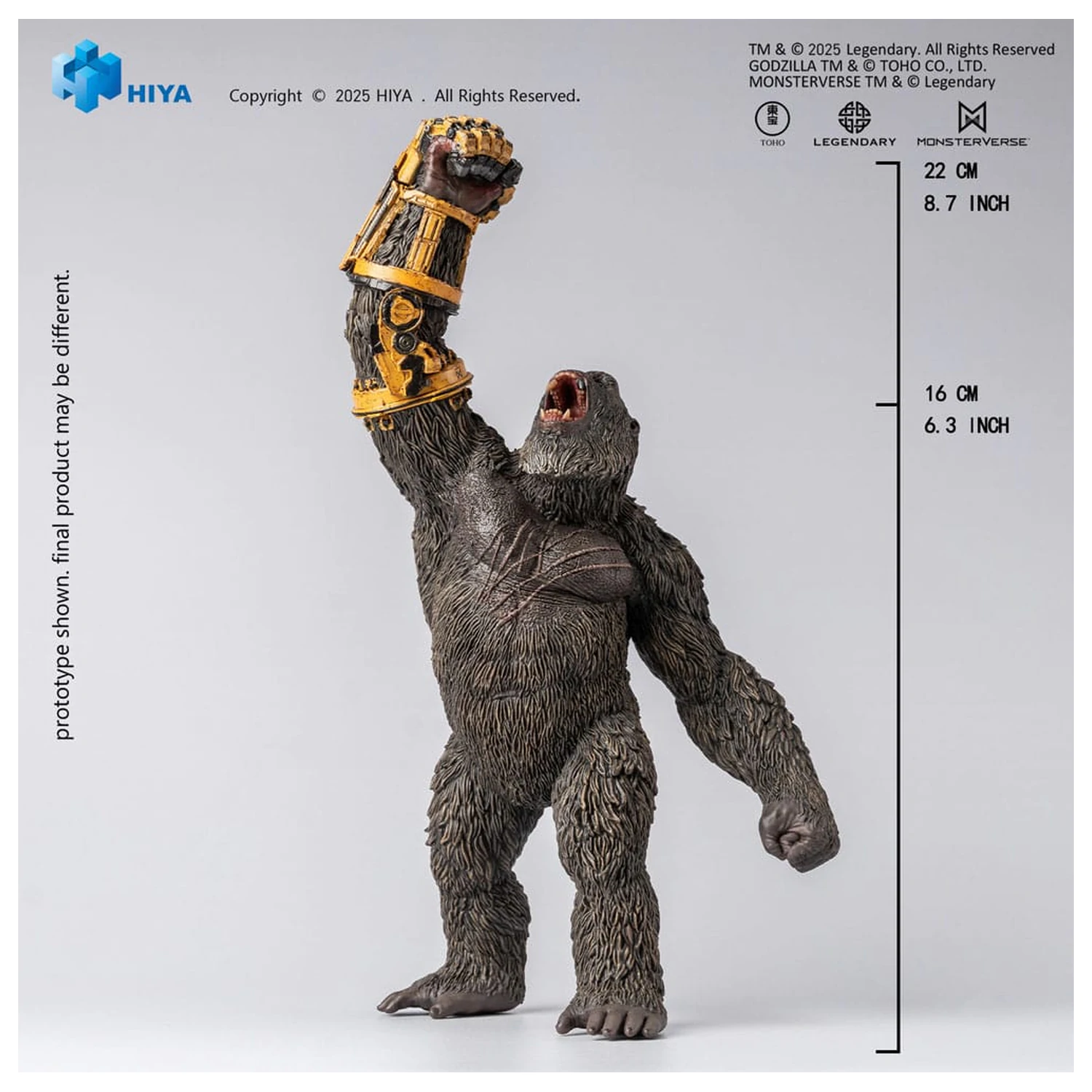Godzilla x Kong The New Empire Stylist Series Kong B.E.A.S.T. Kesztyű Version PVC szobor figura 22 cm      termékfotó