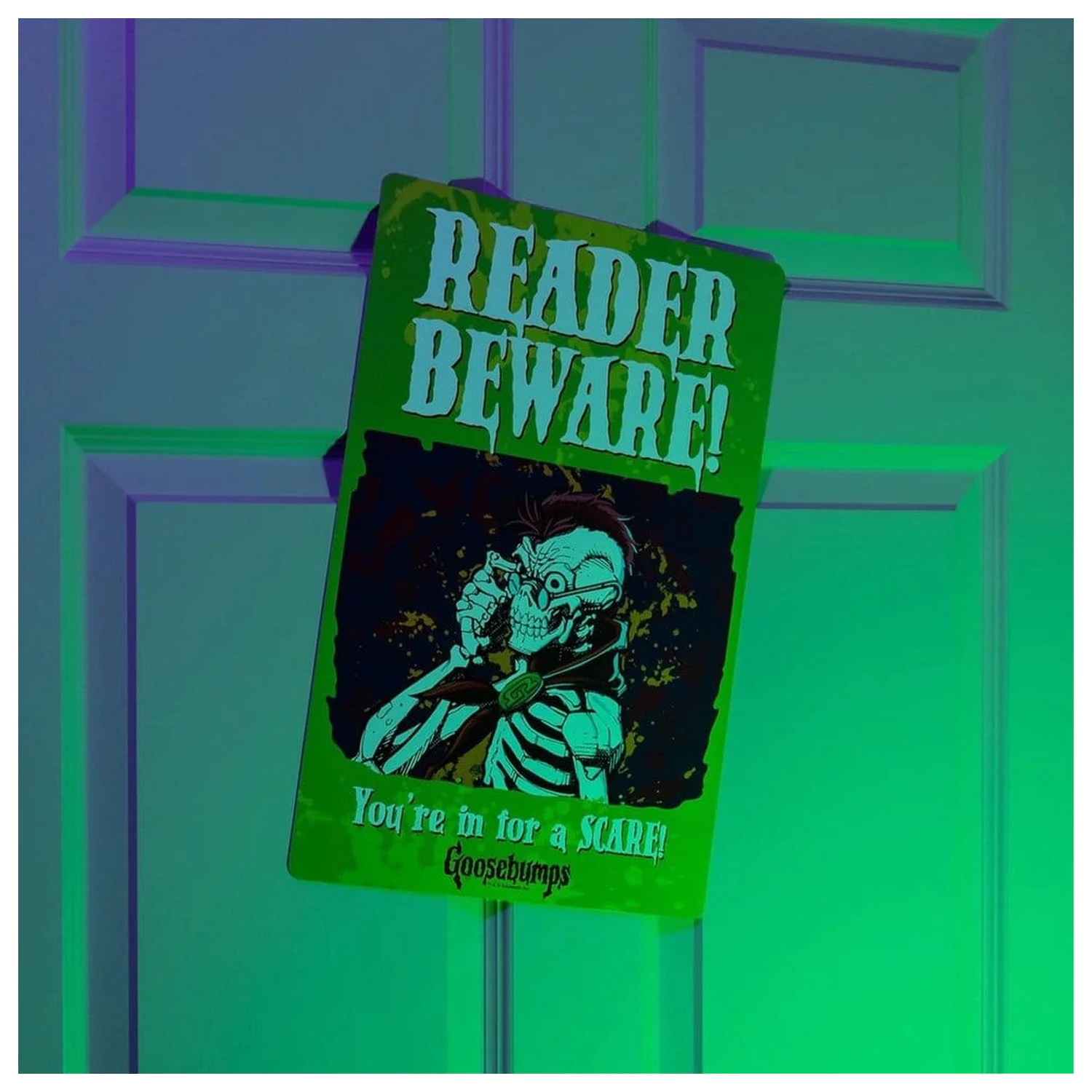Goosebumps Reader Beware fém dekorációs tábla termékfotó