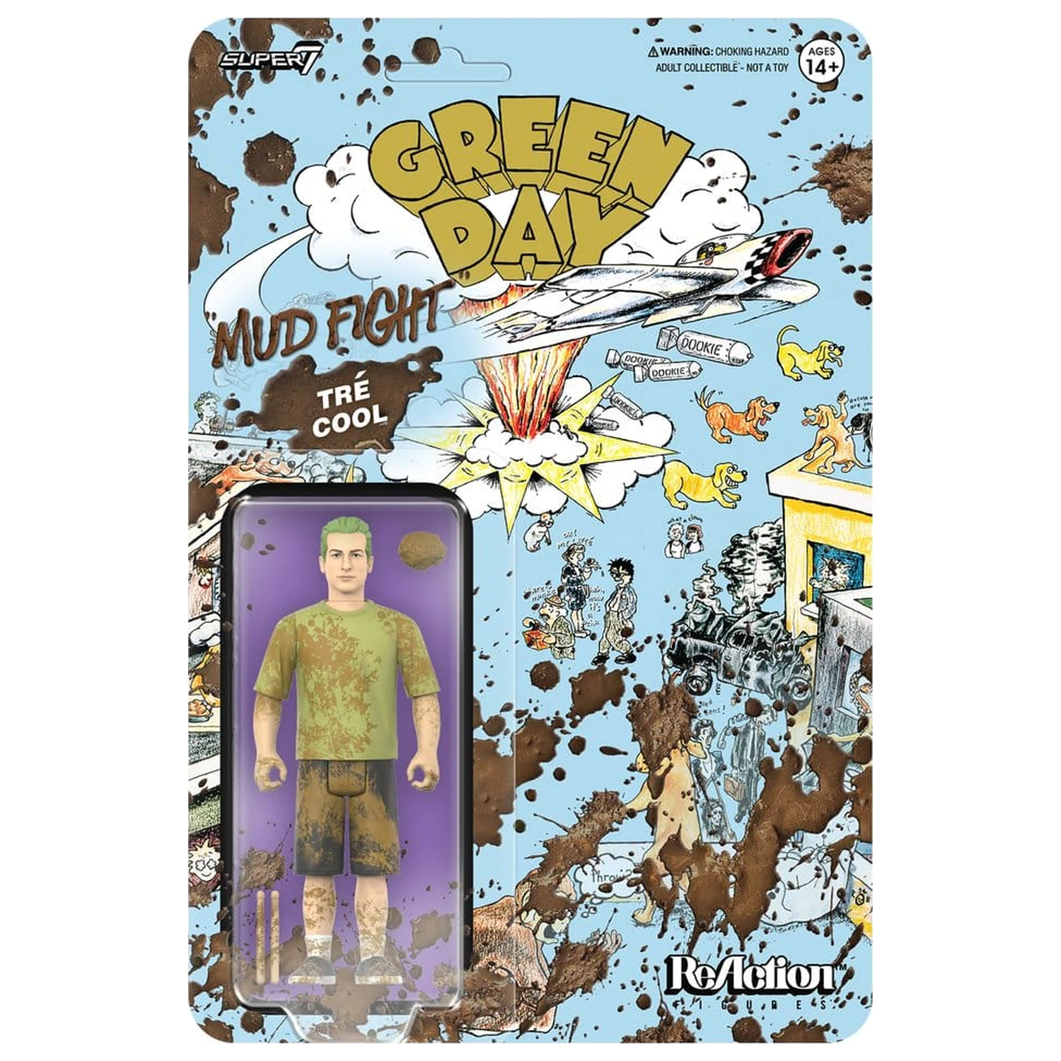 Green Day ReAction akciófigura Wave 01 Tré Cool (Mud Fight) termékfotó