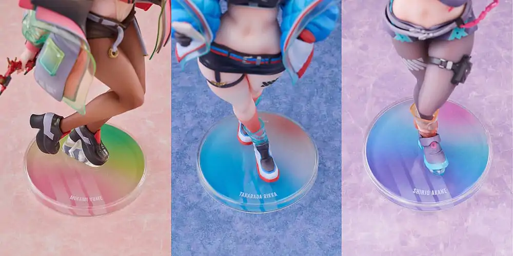 Gridman Universe 1/7 Rikka Takarada, Akane Shinjo, Yume Minami: Dreamy Divas Ver. 3 db-os PVC szobor figura csomag termékfotó