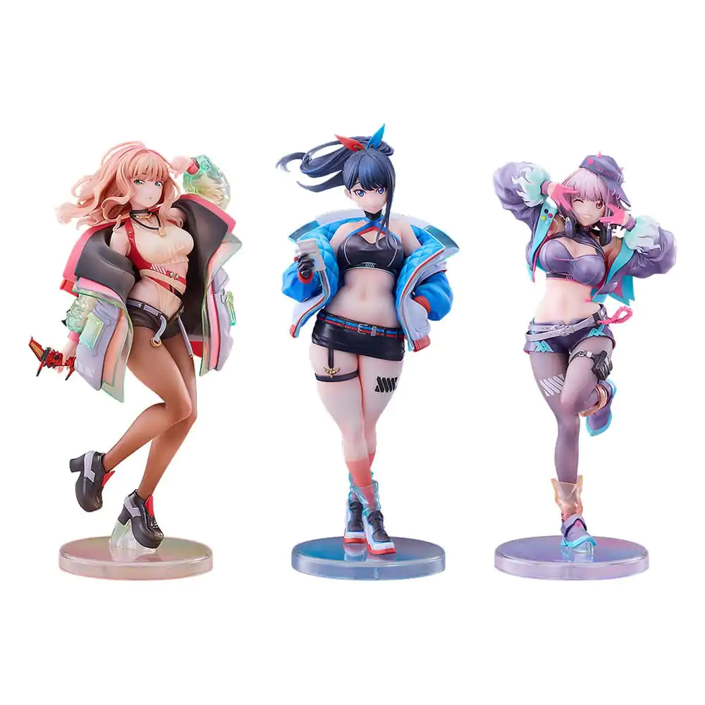 Gridman Universe 1/7 Rikka Takarada, Akane Shinjo, Yume Minami: Dreamy Divas Ver. 3 db-os PVC szobor figura csomag termékfotó