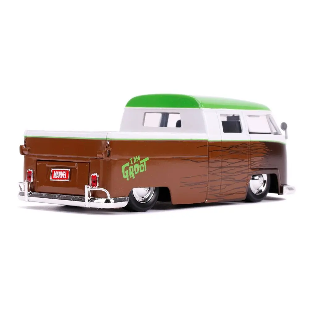 Guardians of the Galaxy Hollywood Rides Diecast Model 1/24 1962 Volkswagen Bus és figura termékfotó