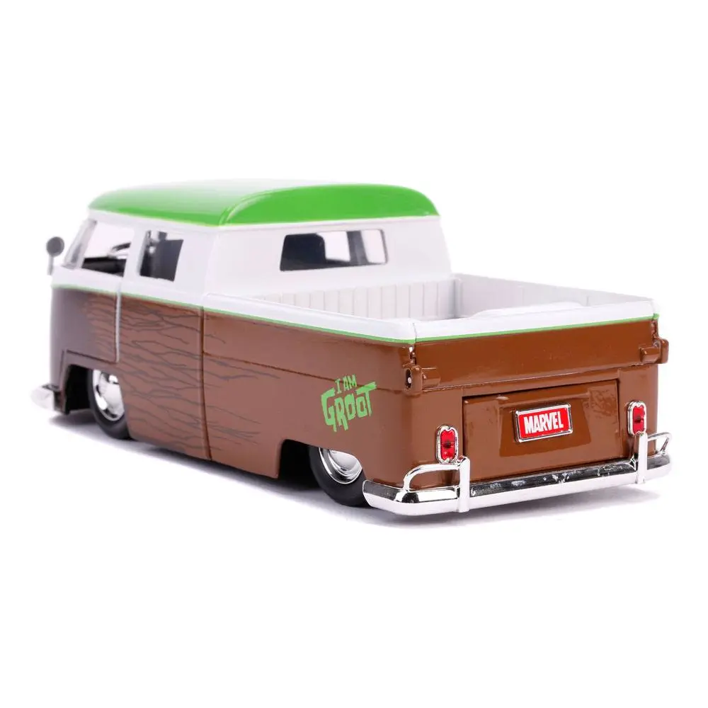 Guardians of the Galaxy Hollywood Rides Diecast Model 1/24 1962 Volkswagen Bus és figura termékfotó