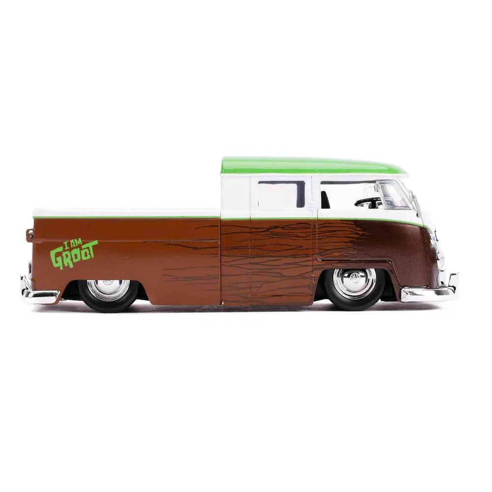 Guardians of the Galaxy Hollywood Rides Diecast Model 1/24 1962 Volkswagen Bus és figura termékfotó
