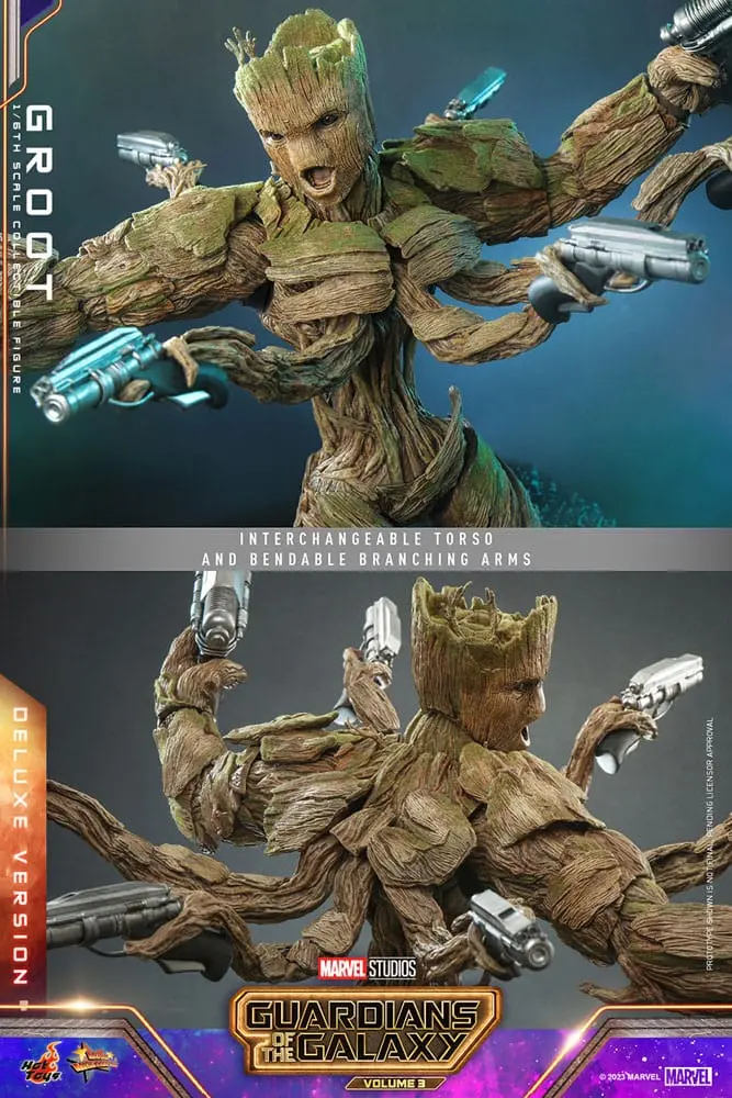 Guardians of the Galaxy Vol. 3 Movie Masterpiece 1/6 Groot (Deluxe Version) akciófigura 32 cm termékfotó