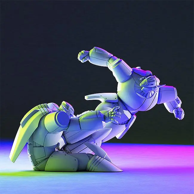 Gunbuster PLAMAX MF-65: minimum factory Gunbuster Super Inazuma Kick/RX-7 Inazuma Kick Buster Machine Color Ver. Műanyag modell készlet 7 cm termékfotó