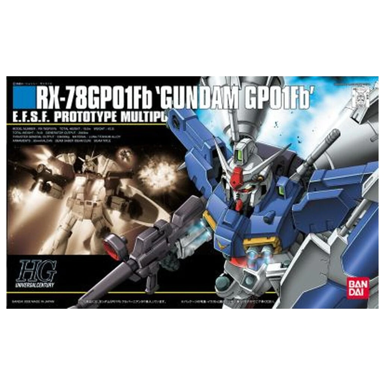 Gundam 0083 Stardust Memory RX-78GP01-Fb Gundam Full Vernian Zephyranthes Mobile Suit modell készlet HG 1/144 termékfotó