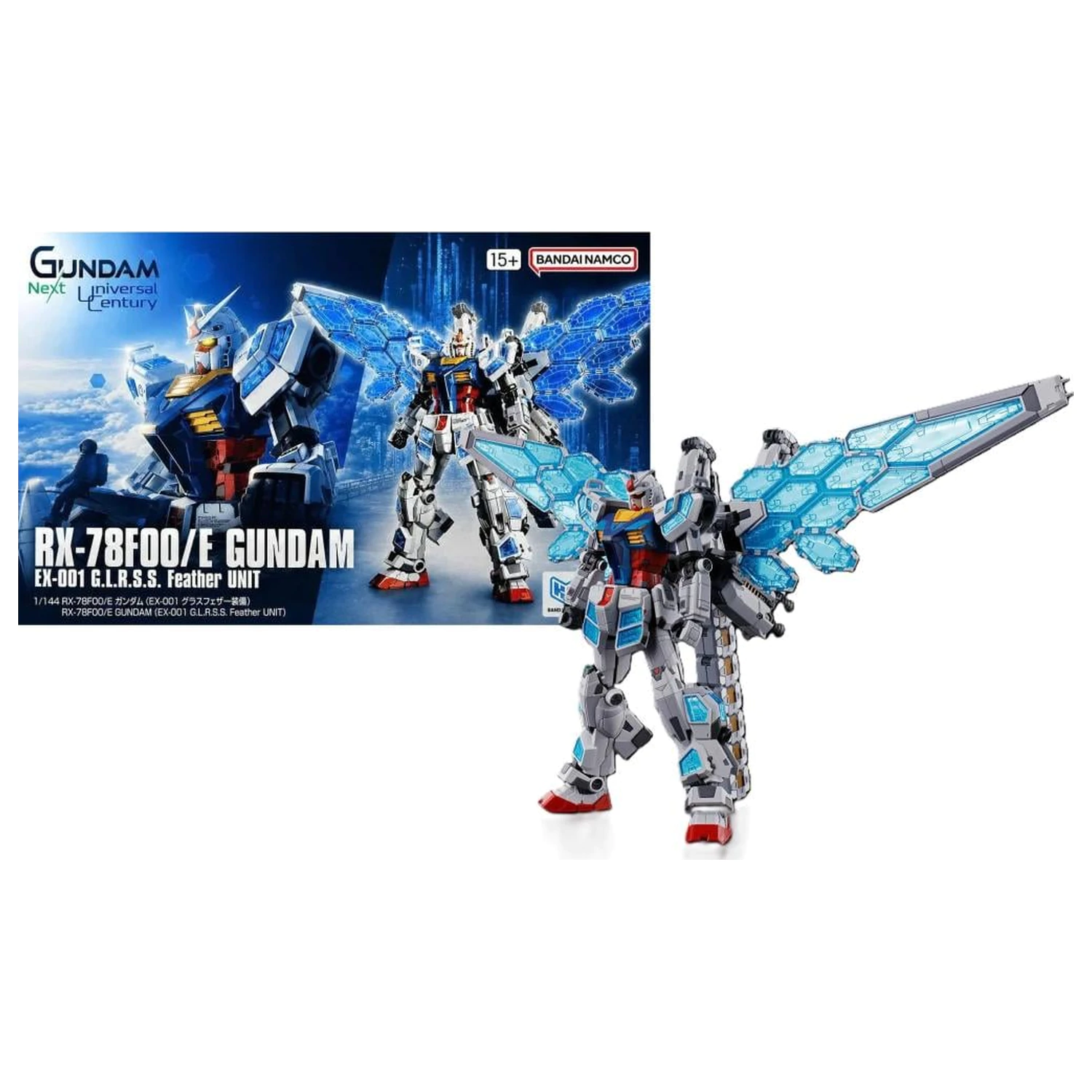 Gundam 1/144 RX-78F00/E (EX-001 G.L.R.S.S. Feather Unit) modell készlet termékfotó