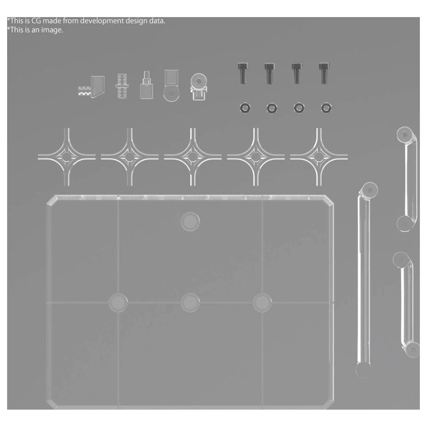 Gundam Action Base 8 (Clear Color) modell készlet állvány termékfotó