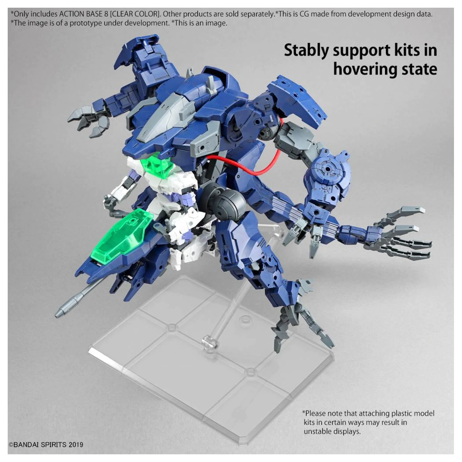 Gundam Action Base 8 (Clear Color) modell készlet állvány termékfotó