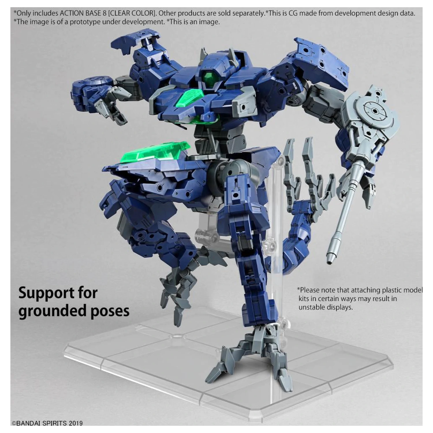 Gundam Action Base 8 (Clear Color) modell készlet állvány termékfotó