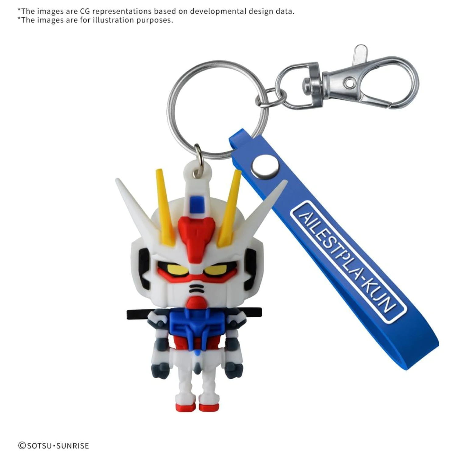 GUNDAM Aile STPLA-KUN 3D Rubber Mascot kulcstartó termékfotó