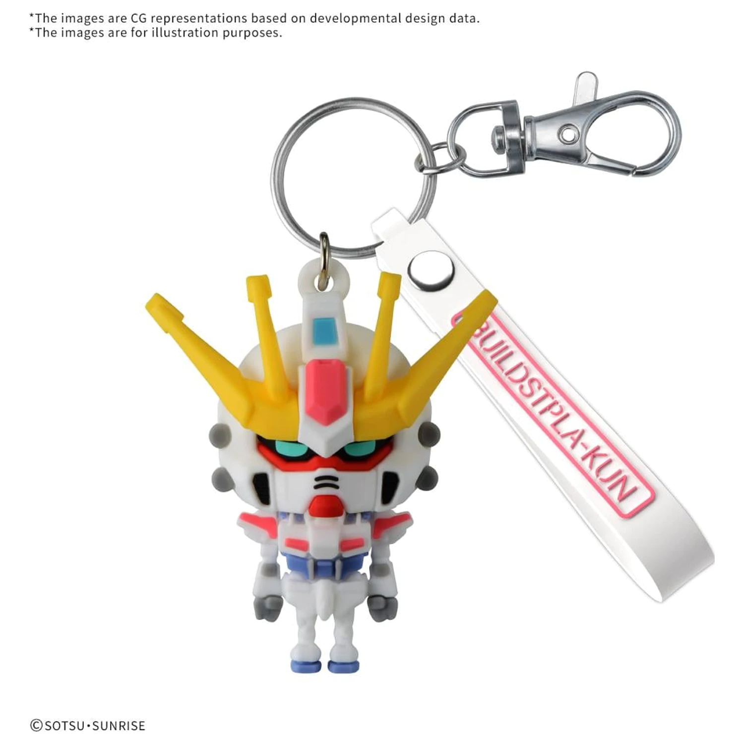 Gundam Build Stpla-kun 3D Rubber Mascot kulcstartó termékfotó