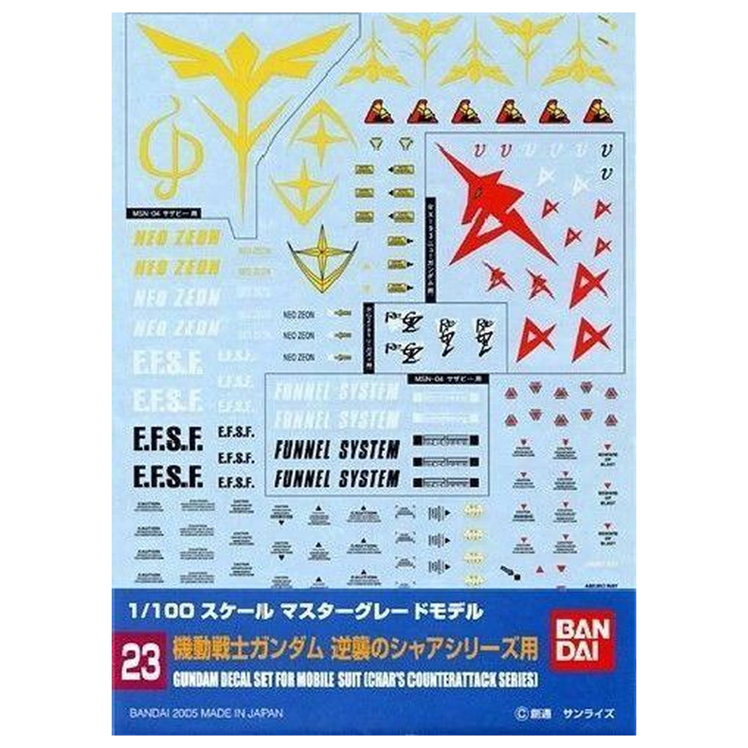 Gundam Decal 023 MG Multiuse Char's Counterattack kiegészítő csomag termékfotó