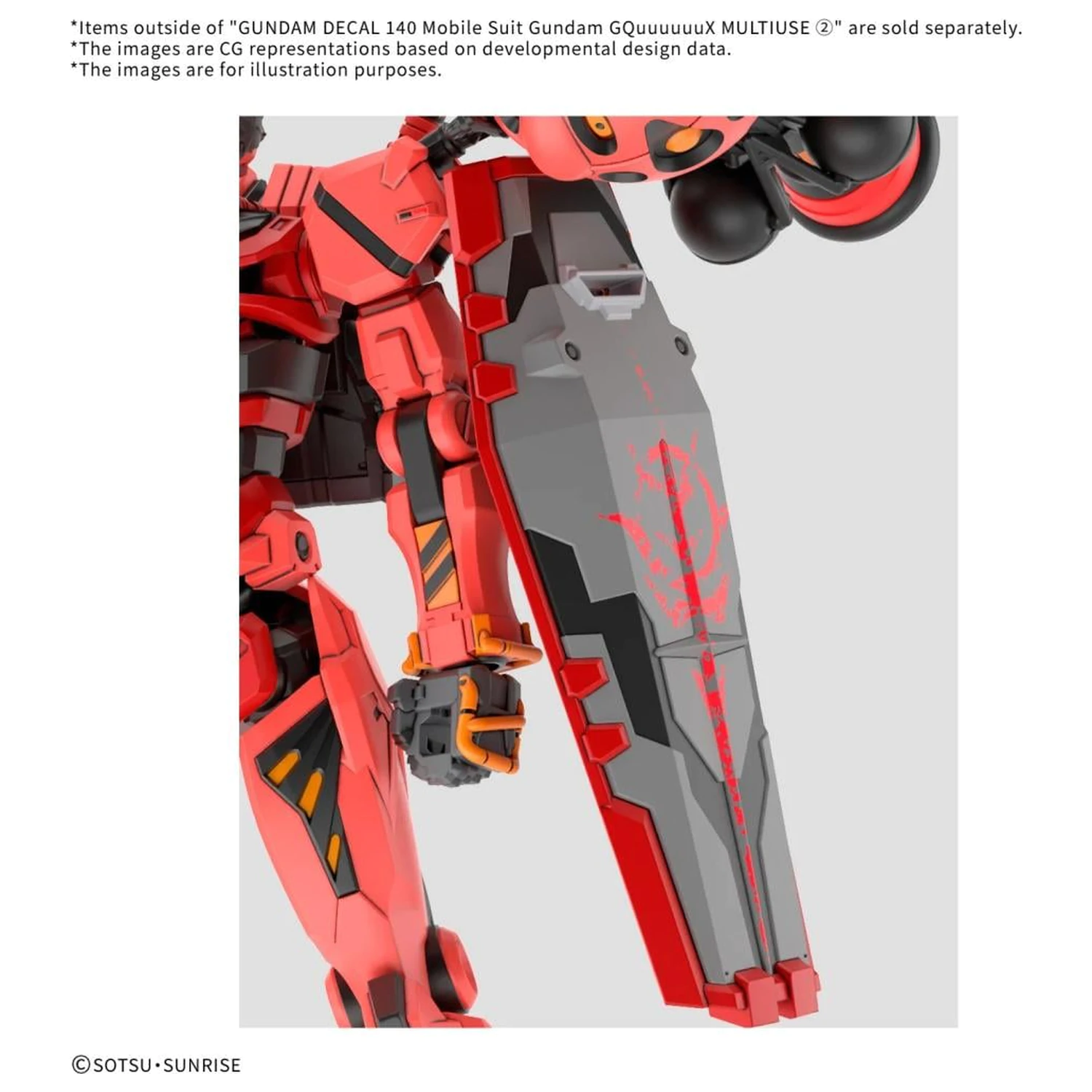 Gundam Decal 140 Gundam GQuuuuuuX 2 modell készlet kiegészítő termékfotó