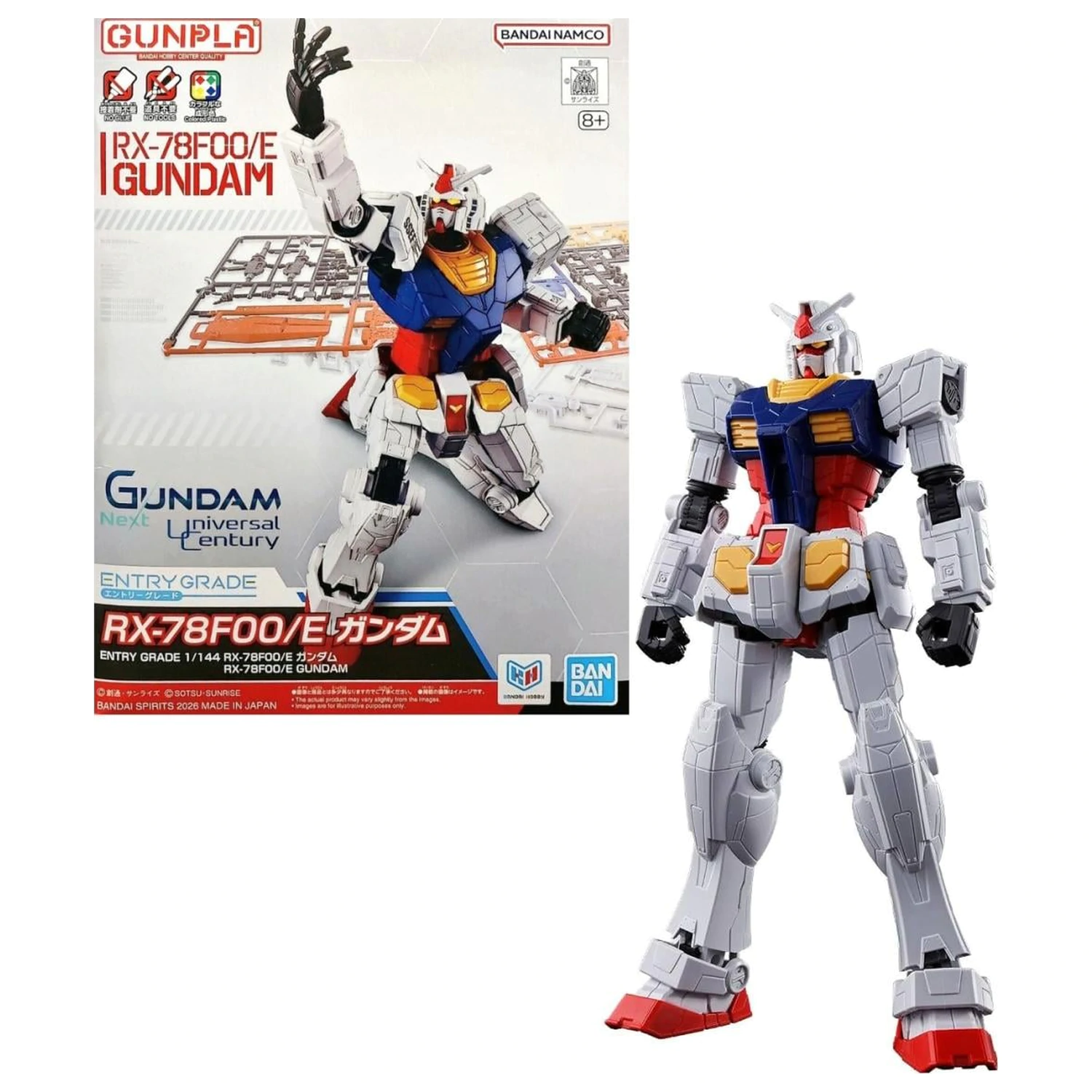 GUNDAM Entry Grade 1/144 RX-78F00/E Gundam modell készlet termékfotó