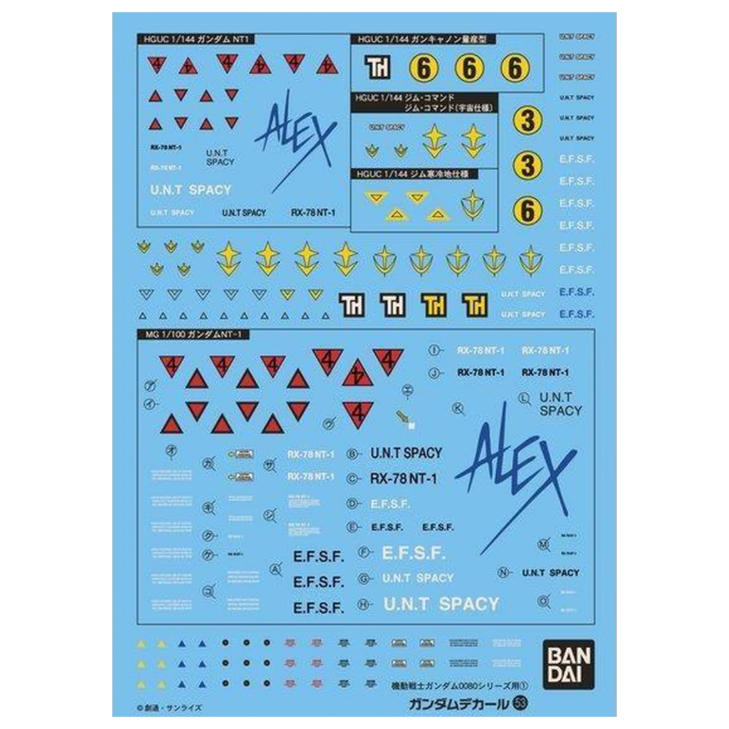 Gundam Gundam Decal 053 HGUC 0800 Series Federation kiegészítő csomag termékfotó