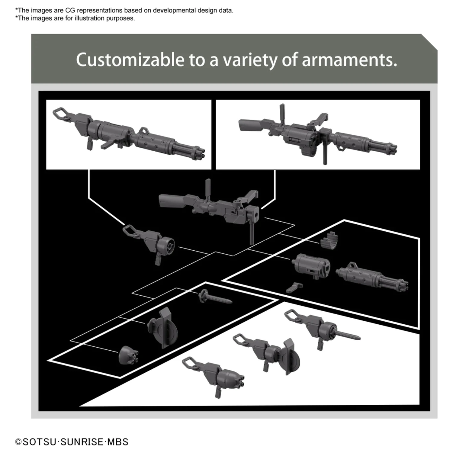 Gundam HG 1/144 Expansion Parts for Demi Trainer modell készlet kiegészítő csomag termékfotó