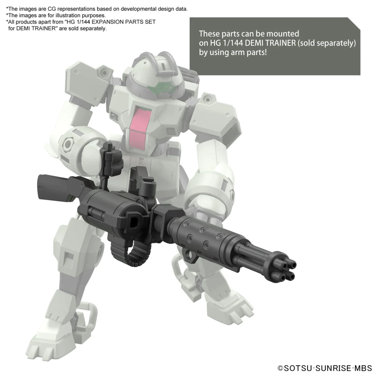 Gundam HG 1/144 Expansion Parts for Demi Trainer modell készlet kiegészítő csomag termékfotó