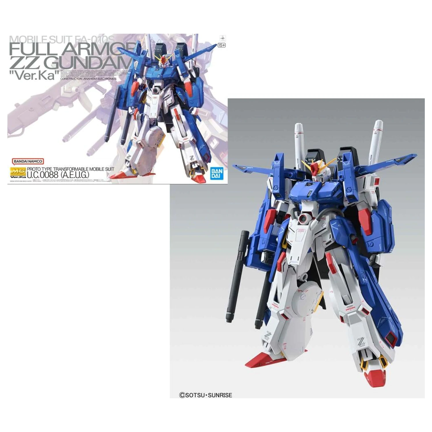 Gundam MG 1/100 Full Armor ZZ Gundam Ver. Ka modell készlet termékfotó