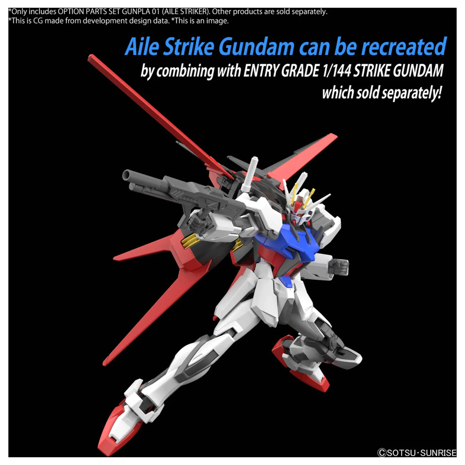 GUNDAM Option Parts Set Gunpla 01 (Aile Striker) modell készlet kiegészítő csomag termékfotó