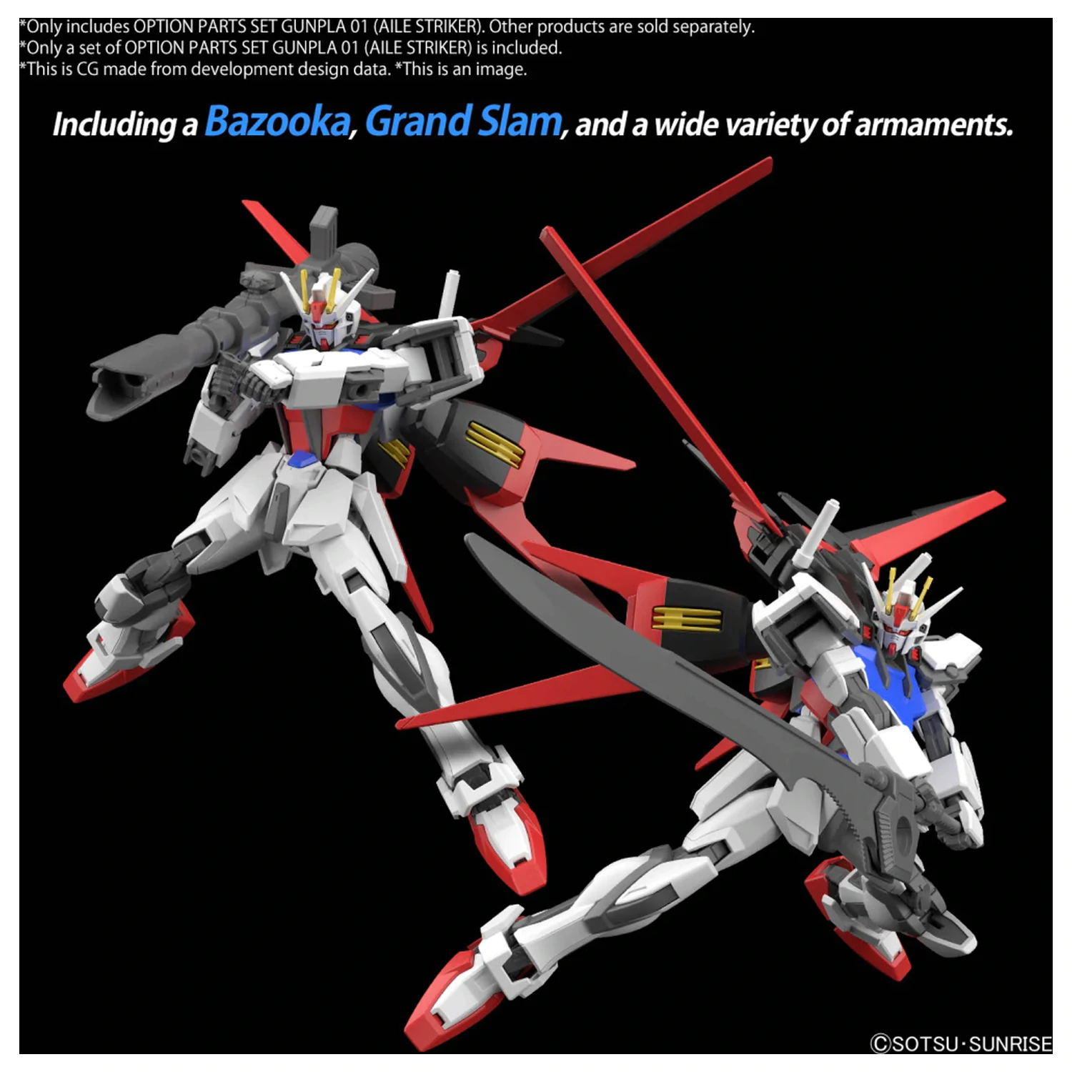 GUNDAM Option Parts Set Gunpla 01 (Aile Striker) modell készlet kiegészítő csomag termékfotó