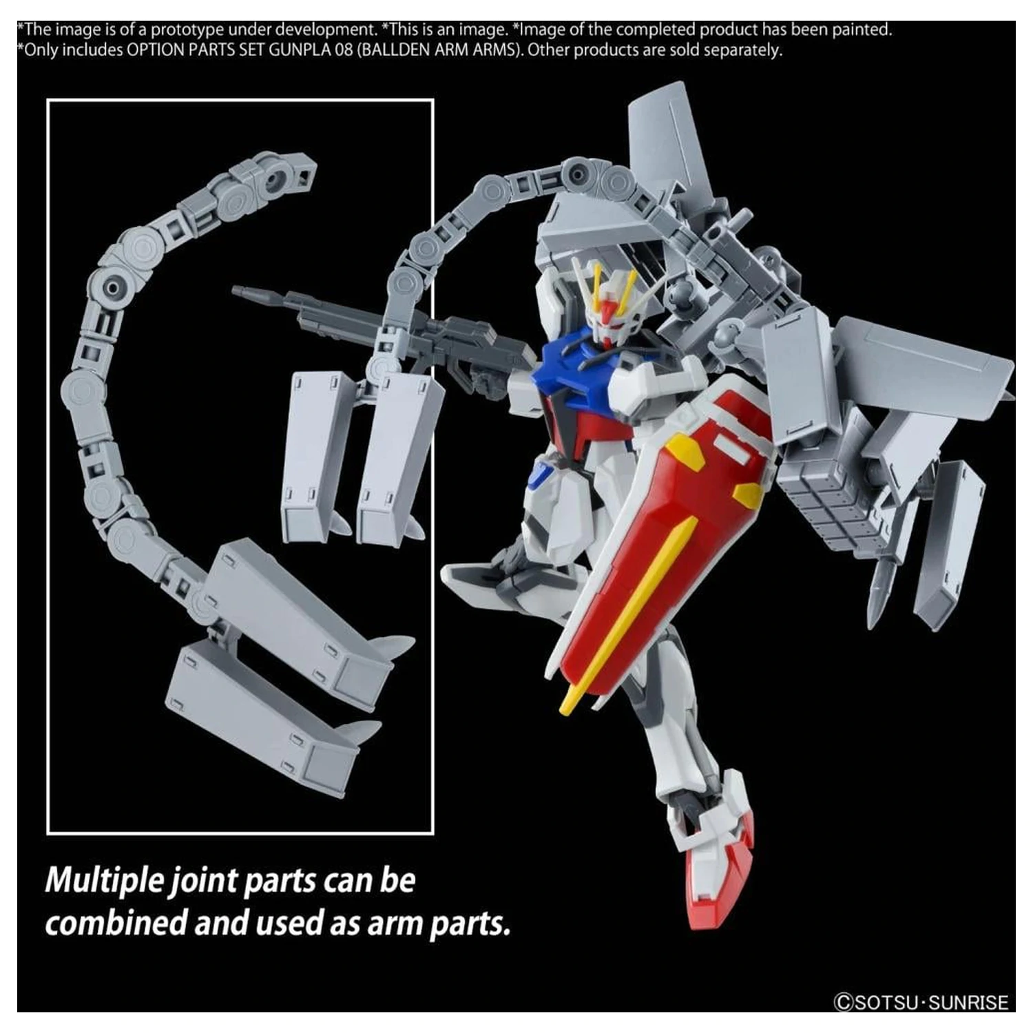 GUNDAM Option Parts Set Gunpla 08 (Ballden Arm Arms) modell készlet kiegészítő termékfotó