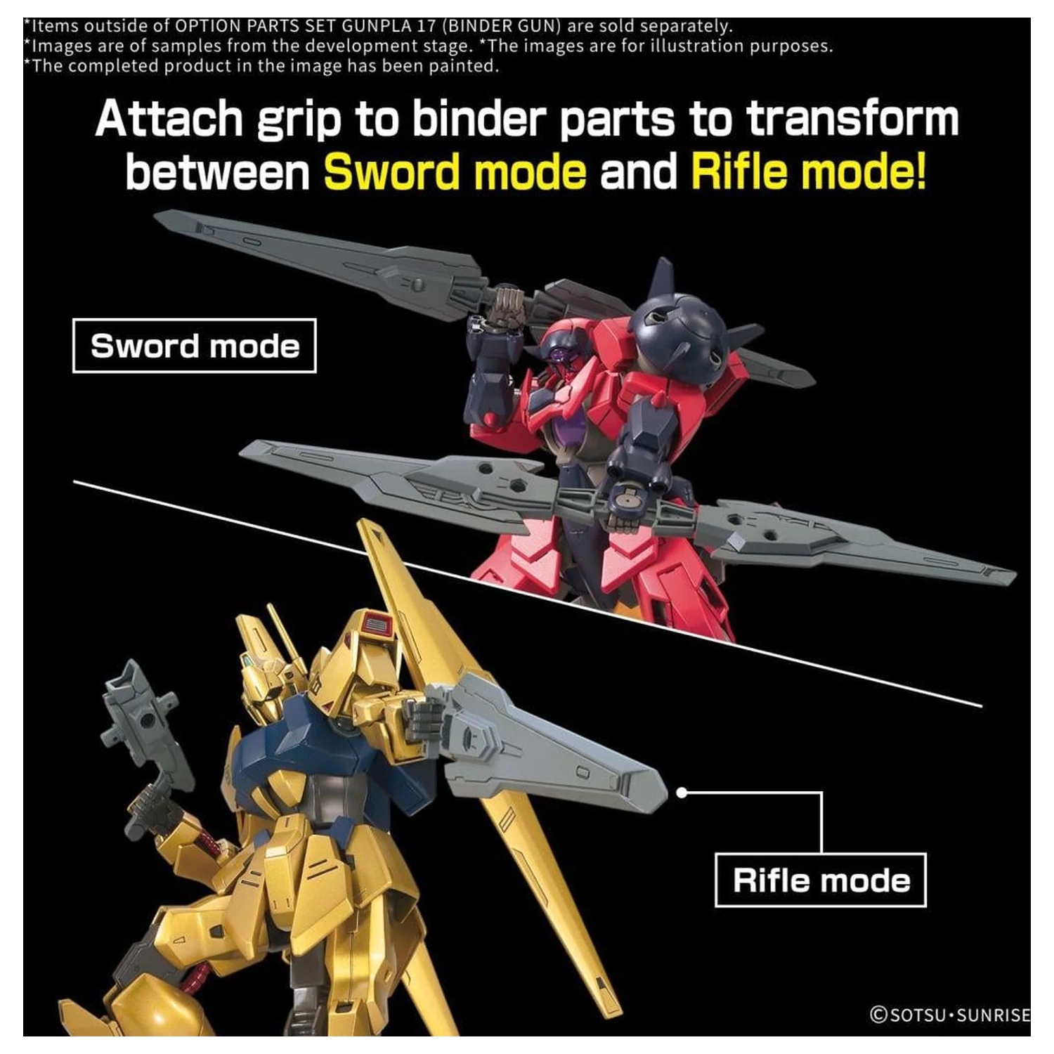 Gundam Option Parts Set Gunpla 17 (Binder Gun) modell készlet kiegészítő termékfotó