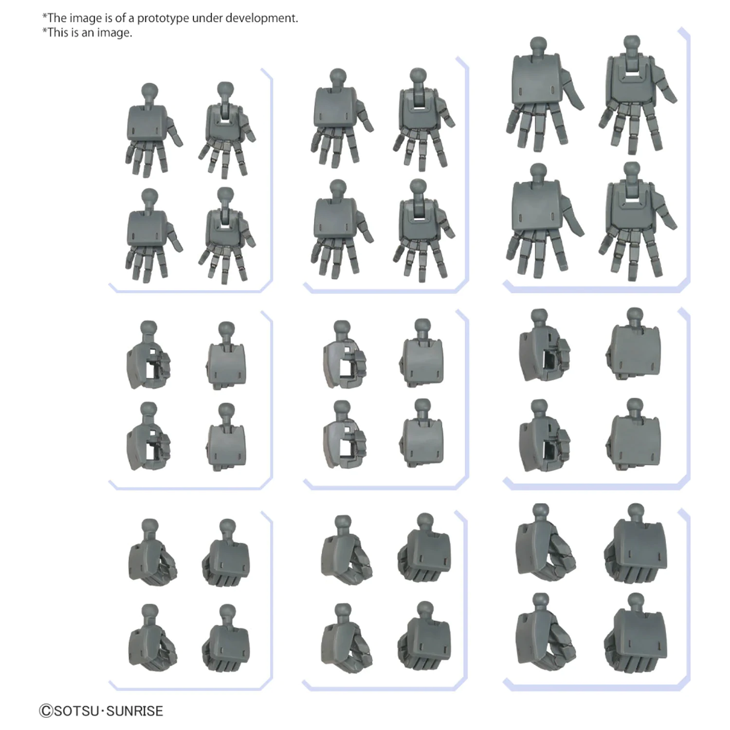 Gundam Option Parts Set Gunpla 3 (Build Hands Edge) modell készlet kiegészítő csomag termékfotó