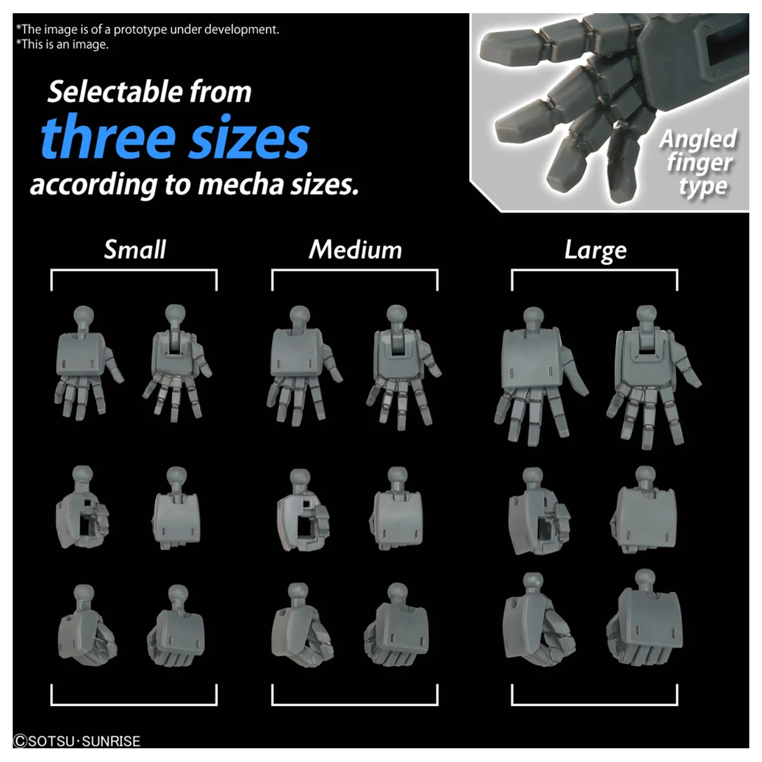 Gundam Option Parts Set Gunpla 3 (Build Hands Edge) modell készlet kiegészítő csomag termékfotó