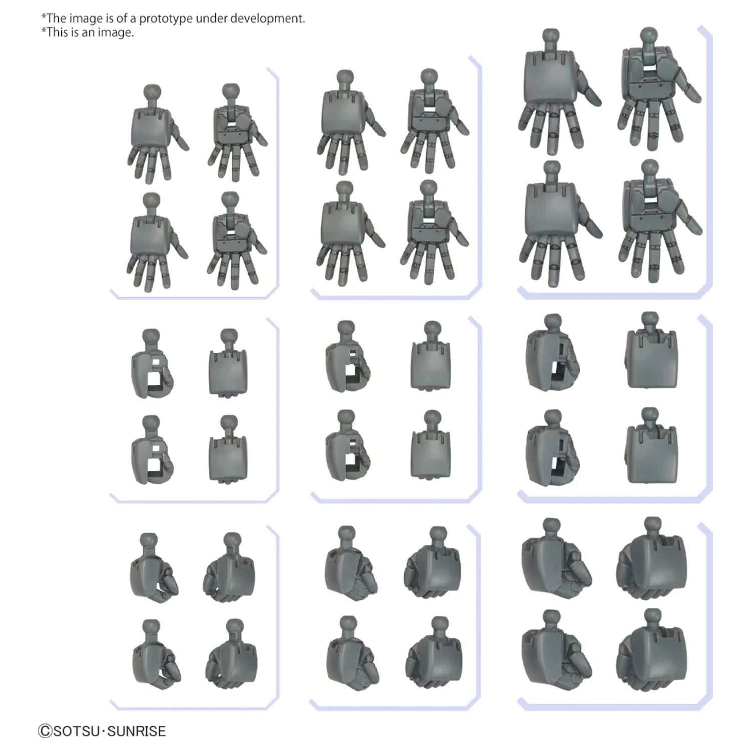 GUNDAM Option Parts Set Gunpla 4 (Build Hands Round) modell készlet kiegészítő termékfotó