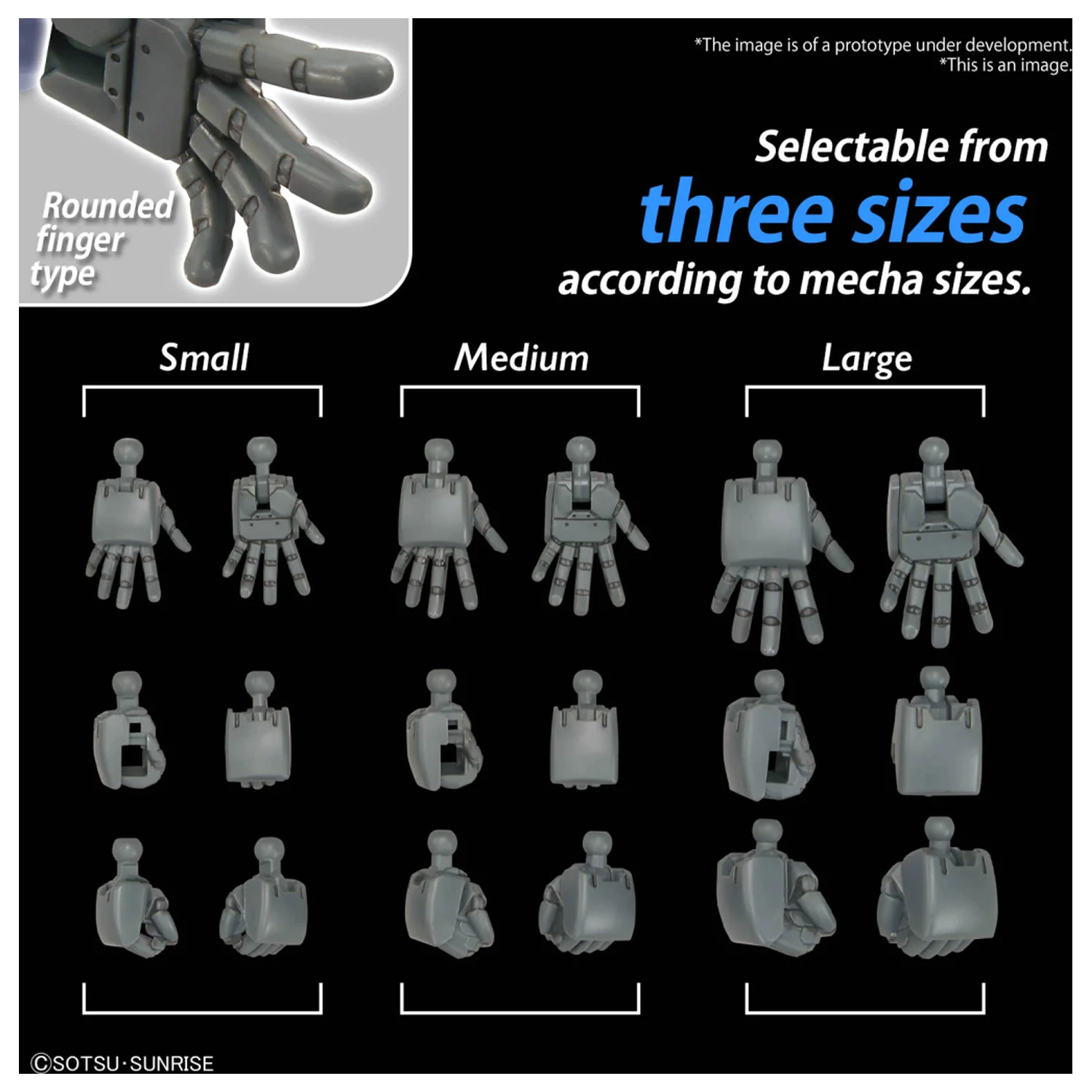 GUNDAM Option Parts Set Gunpla 4 (Build Hands Round) modell készlet kiegészítő termékfotó