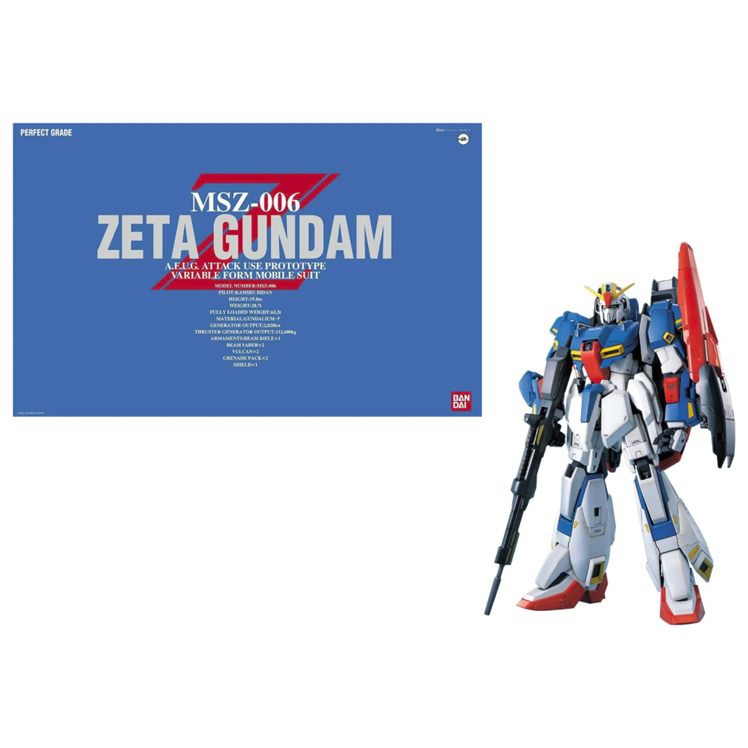 GUNDAM Perfect Grade Zeta MSZ-006 1/60 modell készlet termékfotó