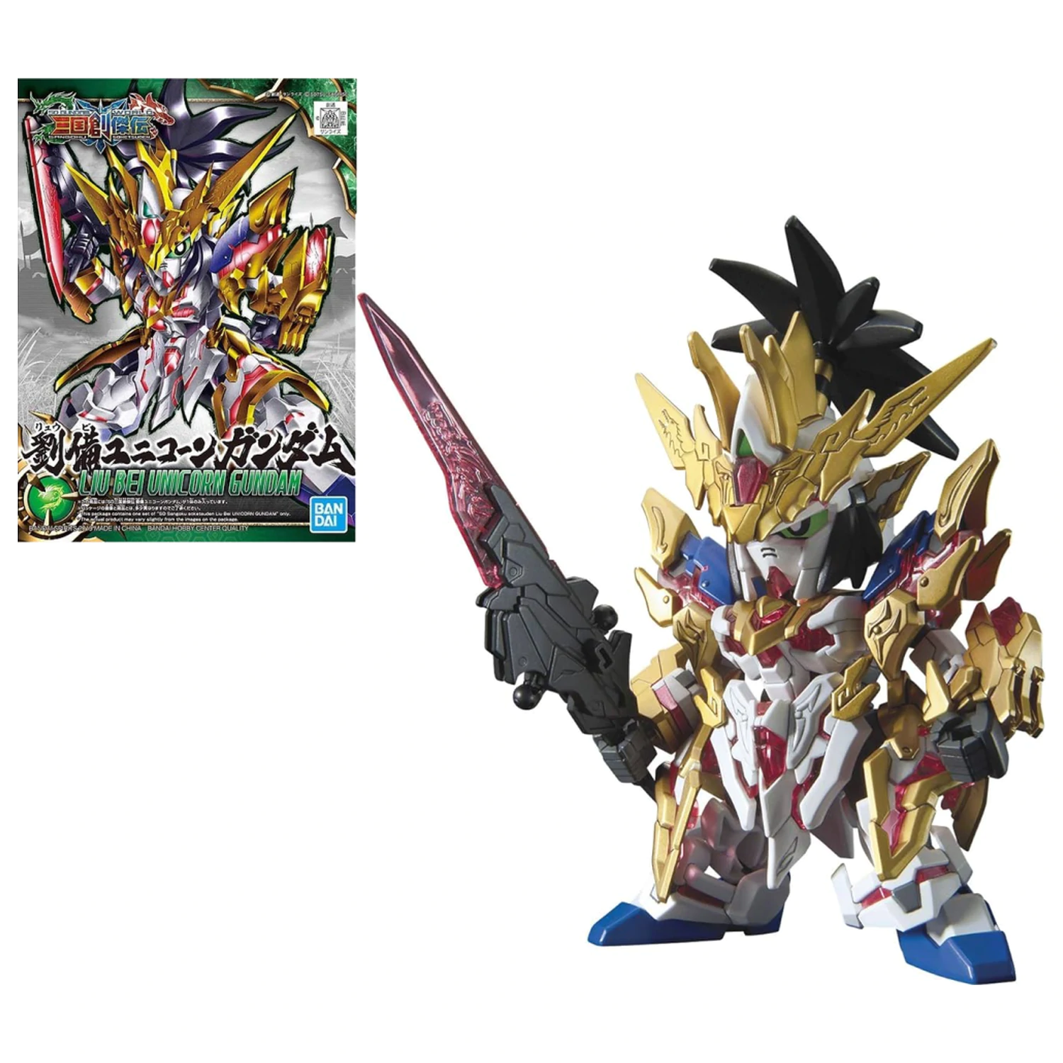 GUNDAM SD Sangoku Soketsuden Liu Bei Egyszarvú Gundam modell készlet termékfotó