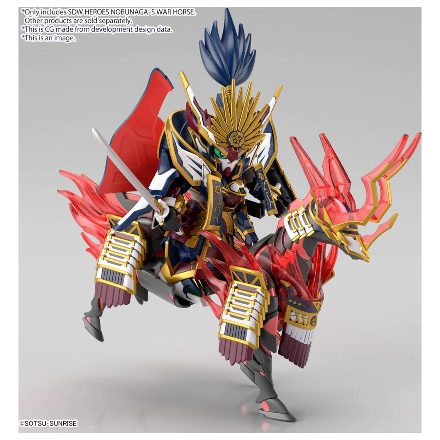 GUNDAM SDW Heroes Nobunaga's War Horse modell készlet termékfotó