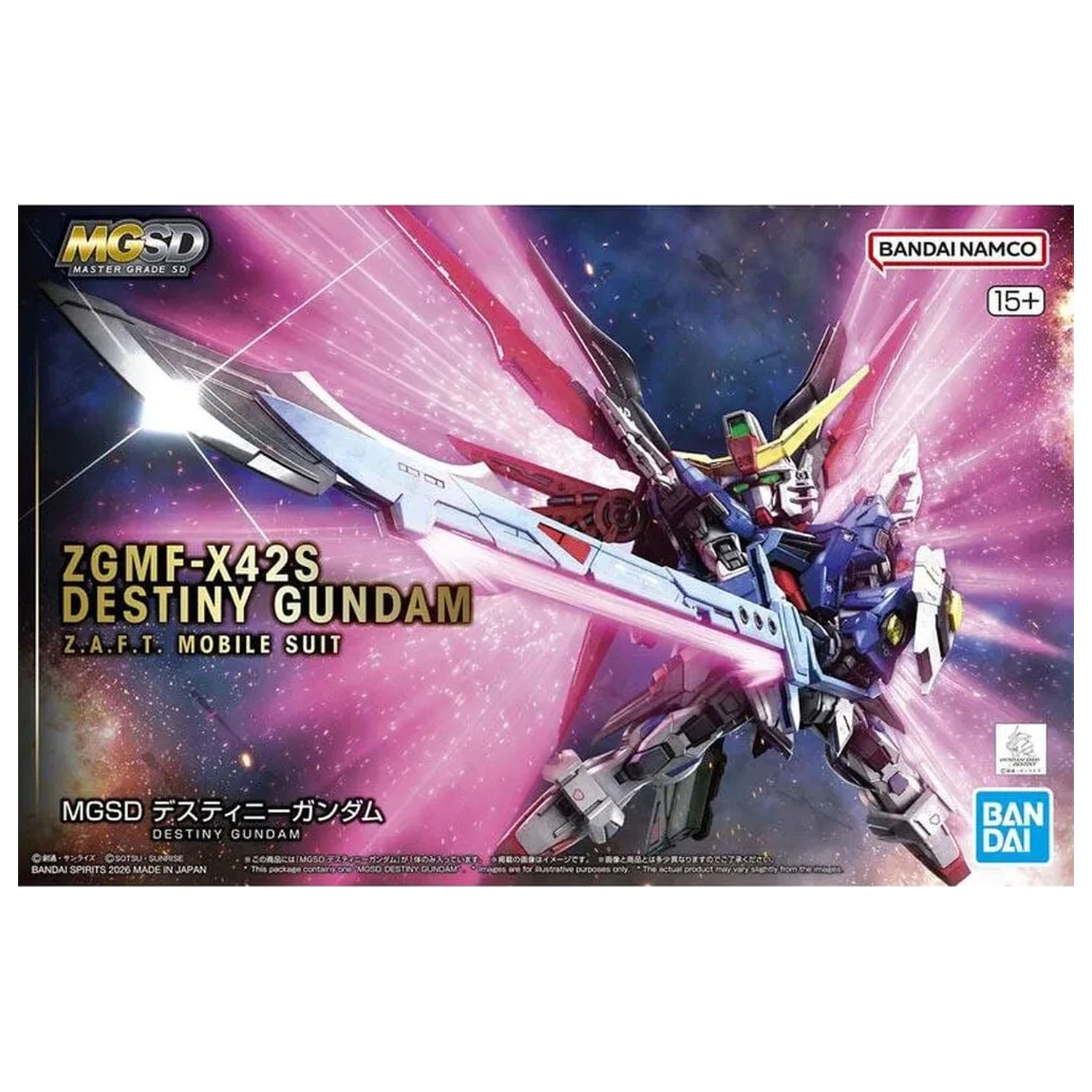 Gundam SEED Destiny ZGMF-X42S Destiny Gundam Mobile Suit modell készlet MGSD termékfotó