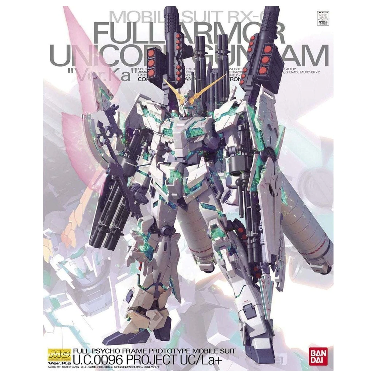 Gundam UC RX-0 Full Armor Unicorn Gundam Ver. Ka Mobile Suit modell készlet MG 1/100 termékfotó