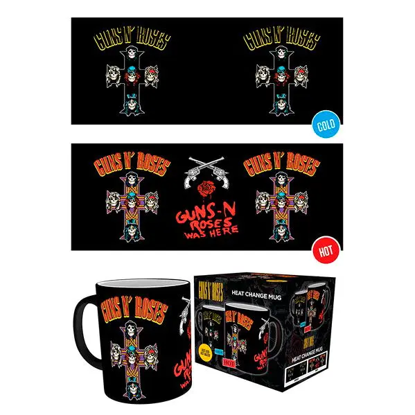 Guns N Roses Cross hőre változó bögre termékfotó
