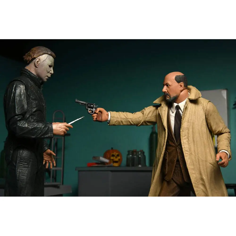 Halloween 2 Scale Action Michael Myers + DR Loomis Ultimate figurák 18cm termékfotó