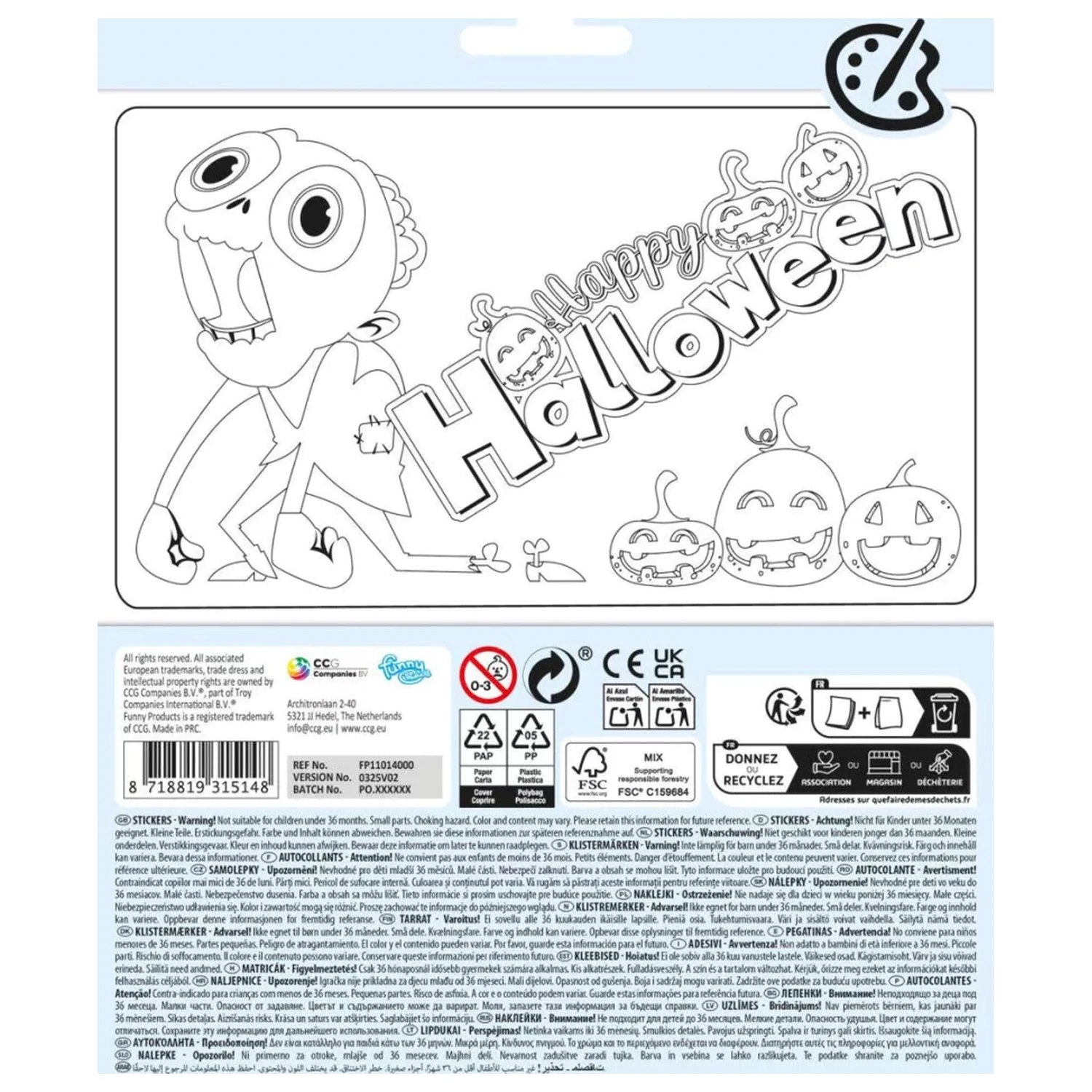 Halloween Monsters matrica termékfotó