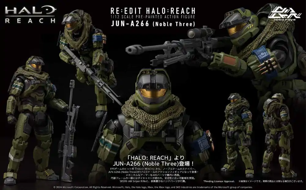 Halo:Reach 1/12 Jun-A266 (Noble Three) akciófigura 17 cm termékfotó