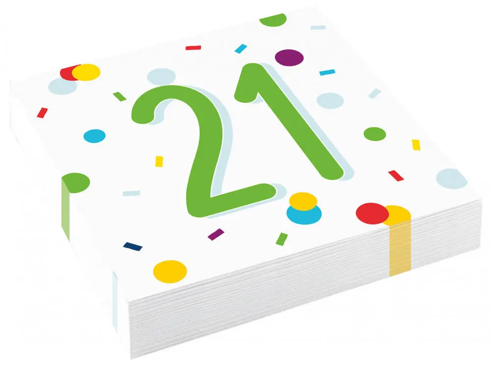 Happy Birthday 21 szalvéta 20 db-os 33*33 termékfotó