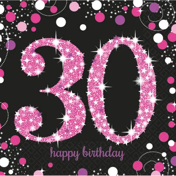 Happy Birthday 30 szalvéta 16 db-os 33*33 cm termékfotó