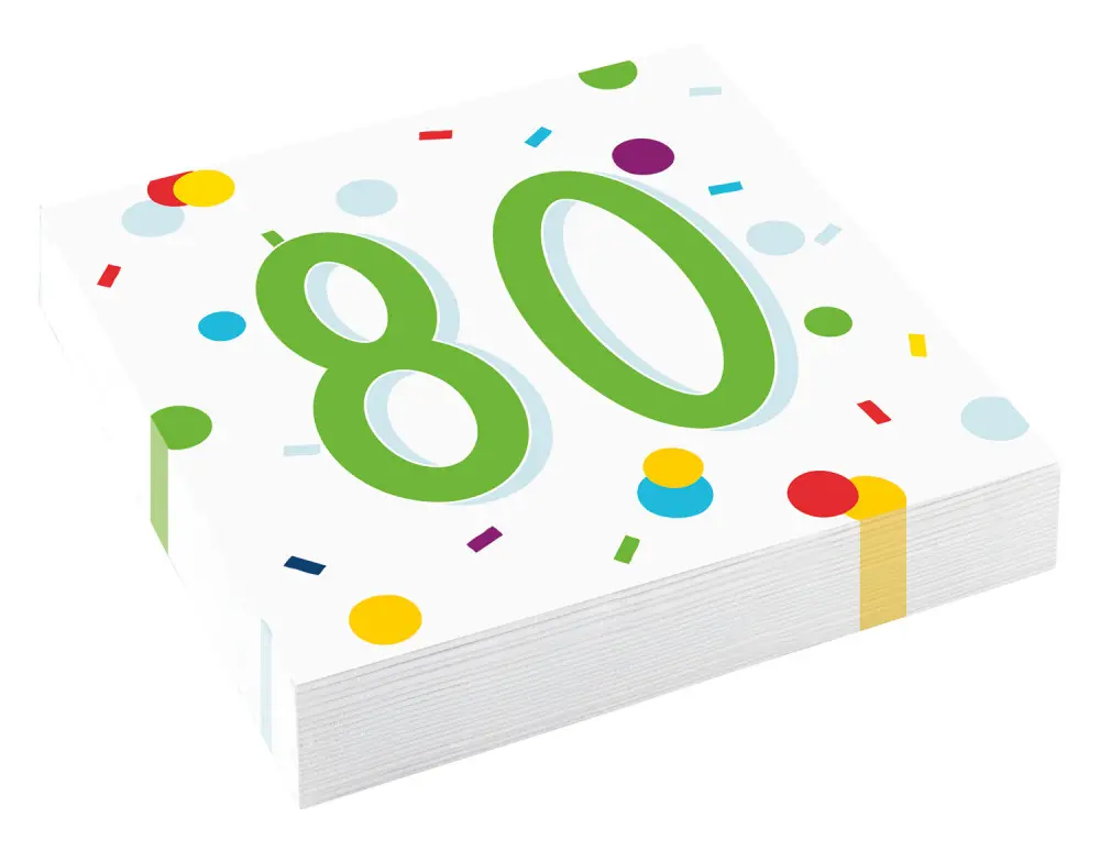 Happy Birthday 80 szalvéta 20 db-os 33*33 termékfotó