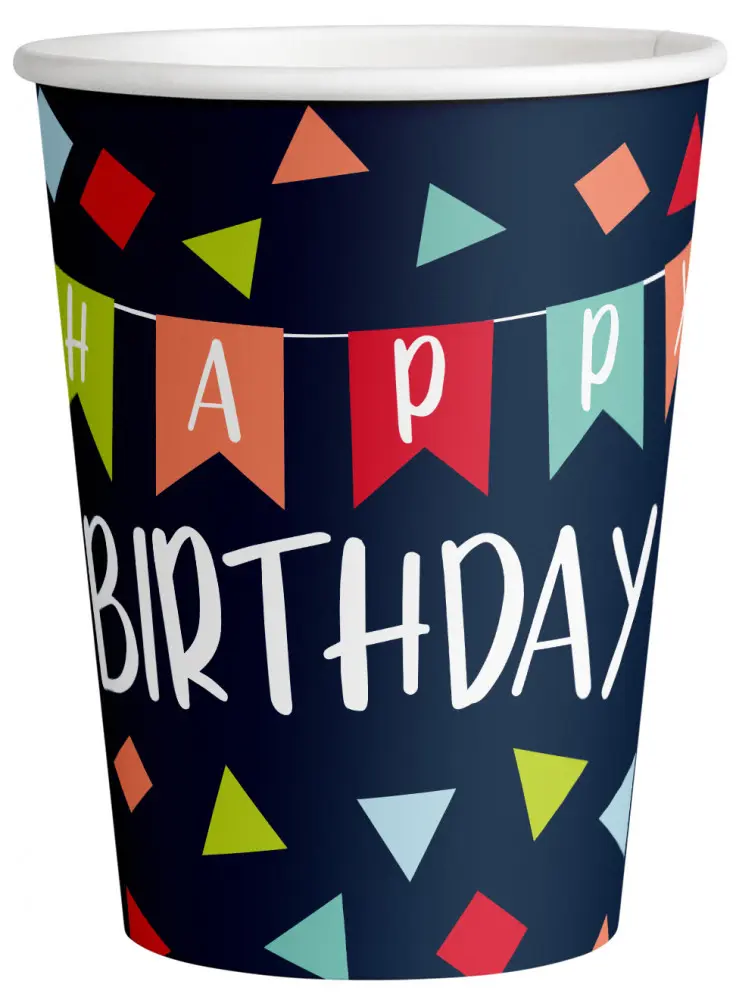 Happy Birthday Celebrate papír pohár 8 db-os 250 ml termékfotó